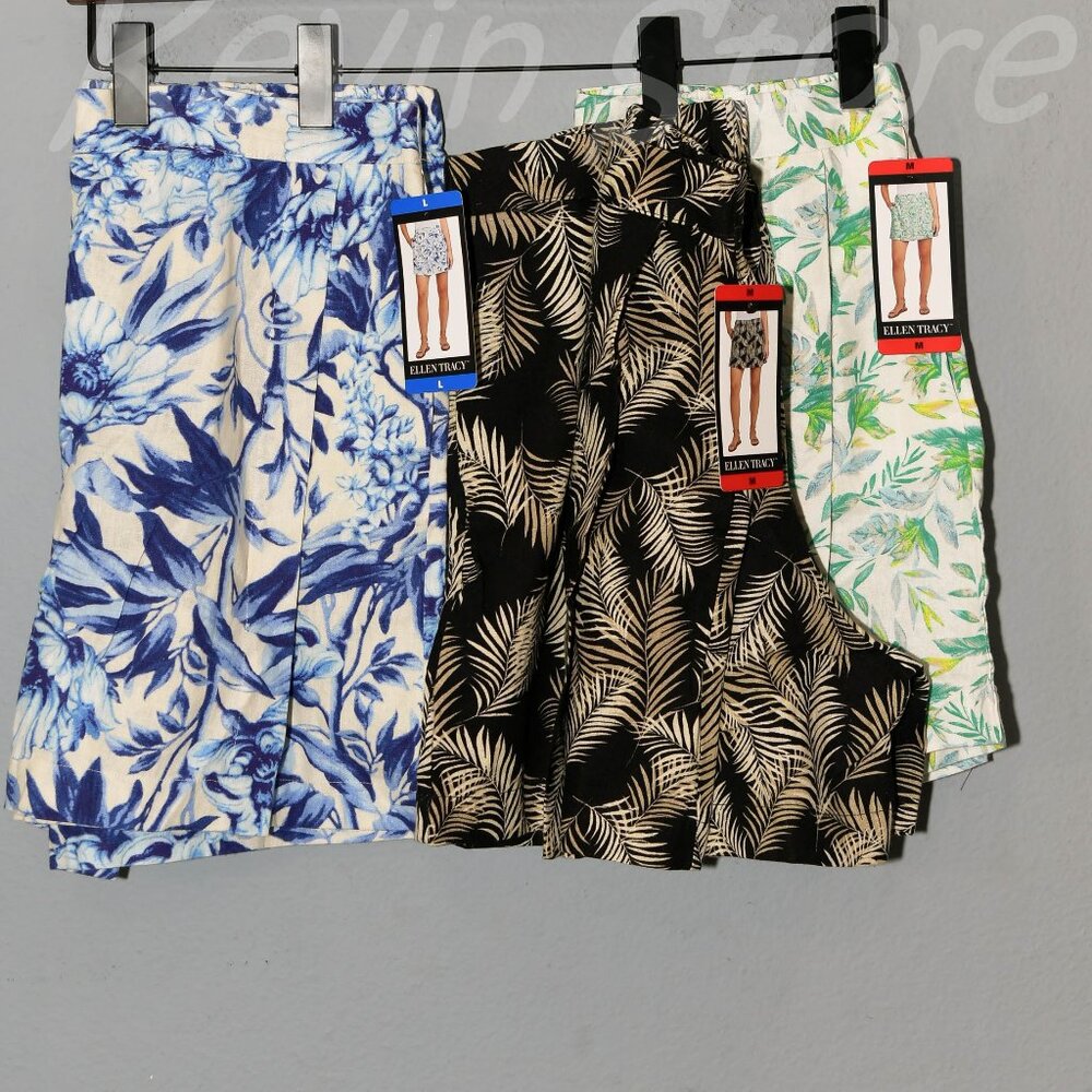 3 skorts Ellen Tracy women Wrap Front . Price is for 3 .‎
